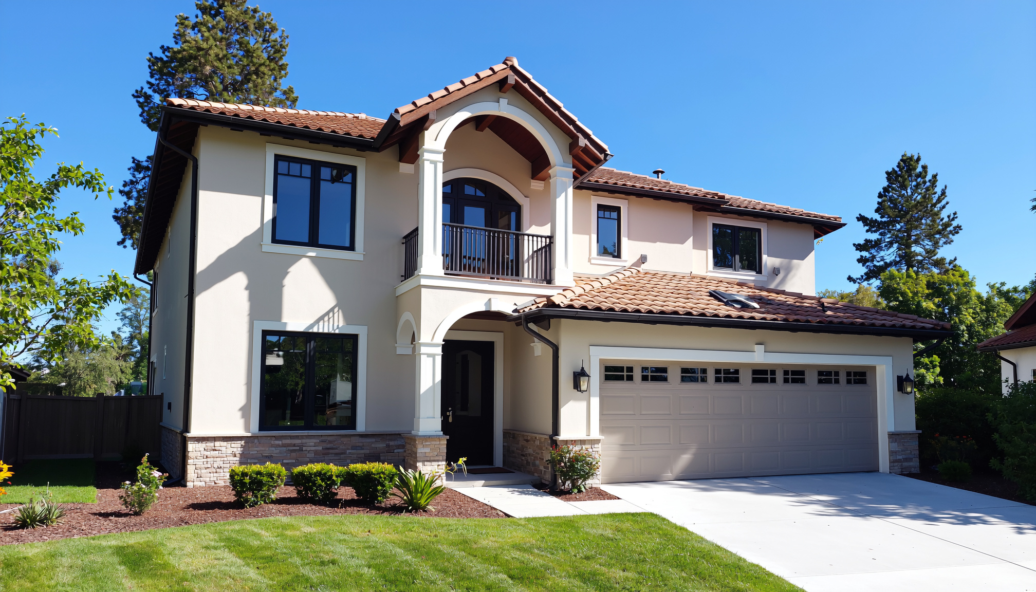 Redlands, CA home seamless rain gutters